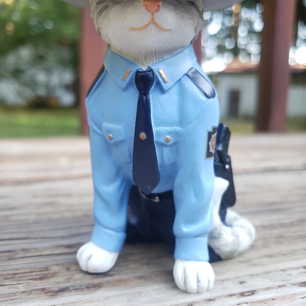 The Hamilton Collection to Purr-tect & Serve Cat Figurine - OFFICE-PURR Cat - Picture 4 of 13